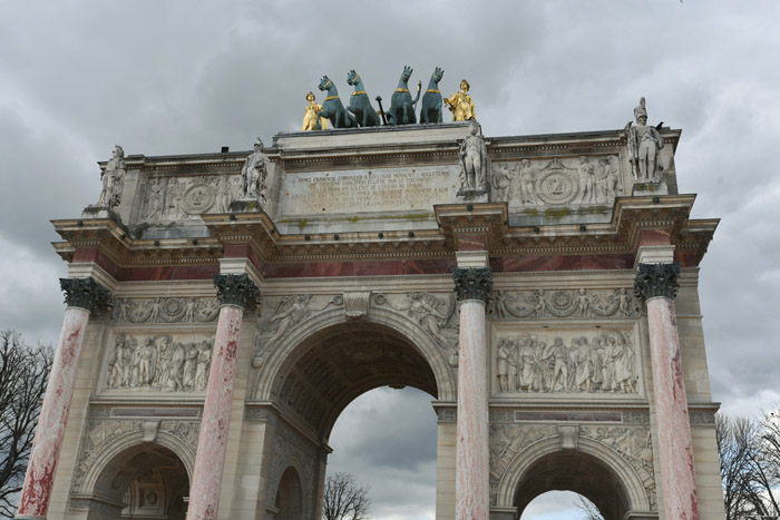 Triomfboog van de Caroussel Parijs in Paris / FRANKRIJK 