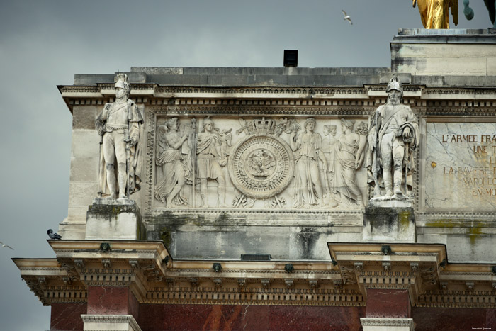 Triomfboog van de Caroussel Parijs in Paris / FRANKRIJK 