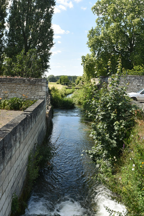 Veude rivier Champigny-sur-Veude / FRANKRIJK 