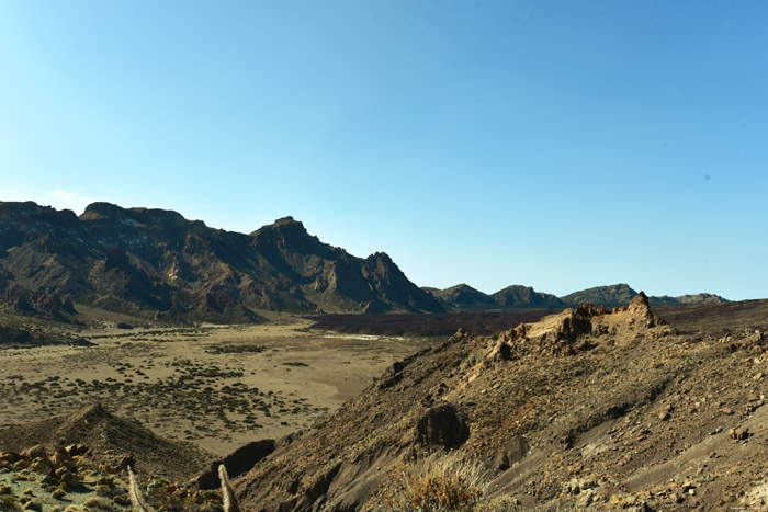 Vlakte met lavauitstroom Las Canadas del Teide / Tenerife (Spanje) 