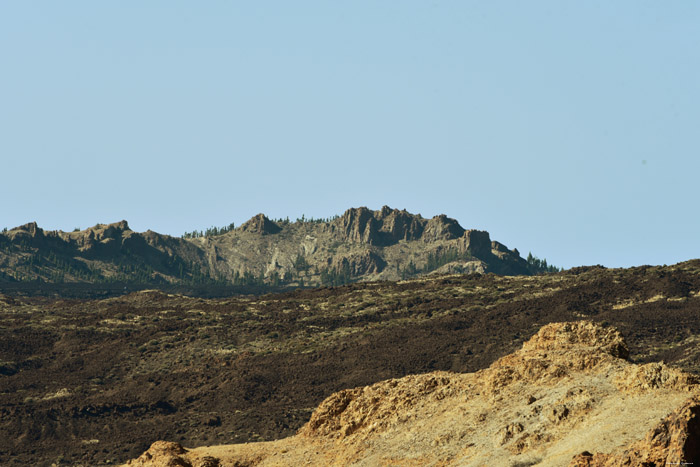 Vlakte met lavauitstroom Las Canadas del Teide / Tenerife (Spanje) 