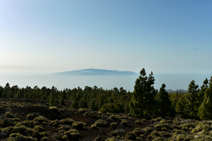 Uitzicht op la Gomera Las Canadas del Teide / Tenerife (Spanje) 