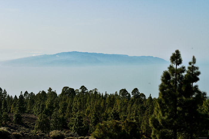 Uitzicht op la Gomera Las Canadas del Teide / Tenerife (Spanje) 