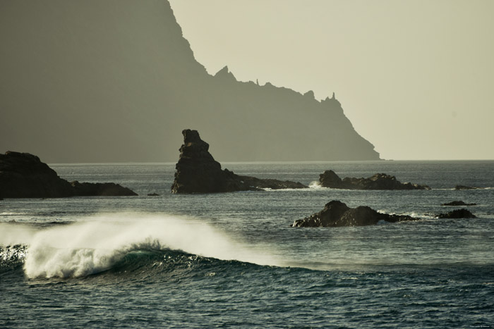 Surfers aan Strand van Almagica Almaciga / Tenerife (Spanje) 