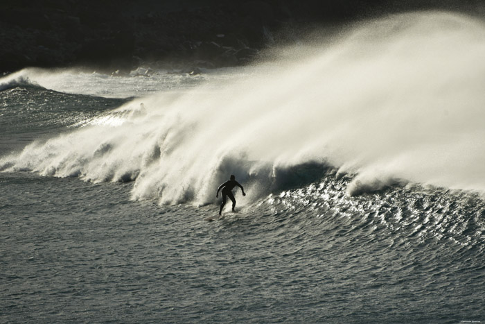 Surfers aan Strand van Almagica Almaciga / Tenerife (Spanje) 