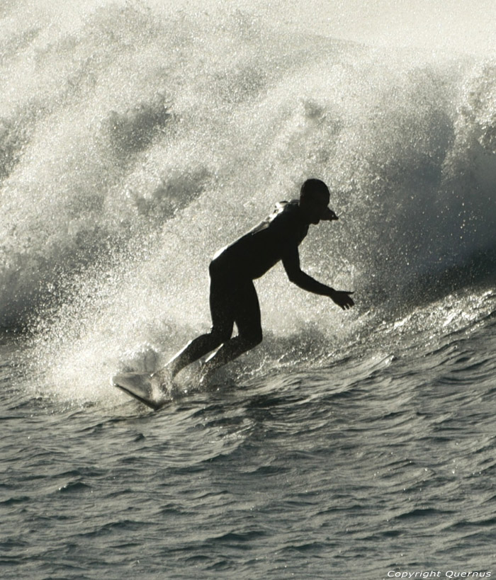 Surfers on Almagica Beach Almaciga / Tenerife (Spain) 