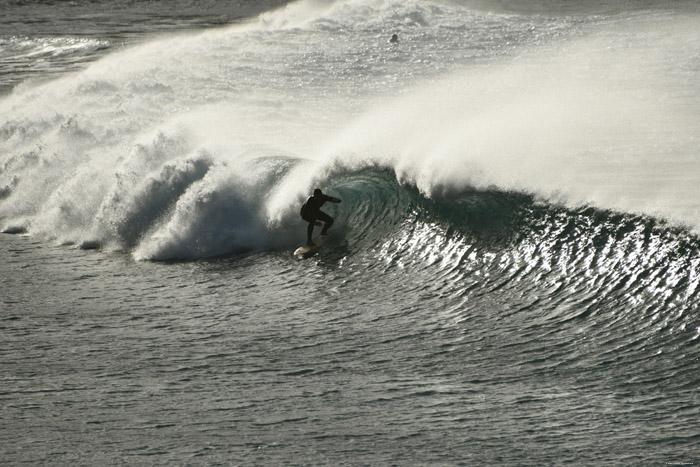 Surfers aan Strand van Almagica Almaciga / Tenerife (Spanje) 