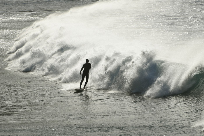 Surfeurs Plage de Almagica Almaciga / Tenerife (Espagna) 