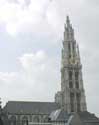 Onze-Lieve-Vrouw-Kathedraal ANTWERPEN 1 (centrum) in ANTWERPEN / BELGI: Gezien van op terras Oude Beurs of uit het noorden