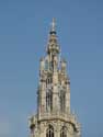 Onze-Lieve-Vrouw-Kathedraal ANTWERPEN 1 (centrum) in ANTWERPEN / BELGIË: Torenspits vanop terras van Den Engel