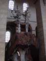 Sint-Gertudis NIVELLES in NIJVEL / BELGIË: Detail van preekstoel.