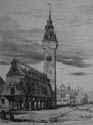 Belfry LIER picture: Drawing by Victor Hugo - 1837 (Picture A.Manet)