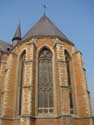 Sint-Genovevakerk (Zepperen) SINT-TRUIDEN / BELGIË: Achterkant van het koor met lancetvensters.