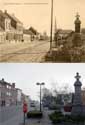 Zicht op Aarschotsesteenweg LIER foto: Vergelijking begin 1900 en 2003