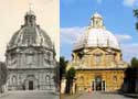 Basiliek van Scherpenheuvel SCHERPENHEUVEL in SCHERPENHEUVEL - ZICHEM / BELGI: Zie je geen veranderingen... kijk dan eens naar het portaal!  Vergelijking begin 20 ste eeuw en 2003.