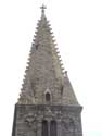 Sint-Jacobskerk GENT / BELGIË: Gotische torenspits in Balegemse (Lede)steen.