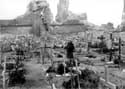 Debris of church with churchyard NIEUWPOORT picture: 