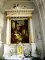 Sint-Kristoffelkerk EVERGEM / BELGIË: Kruisvinding door Jozef Pauwels aan altaar door Nimmegeers 