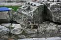 Stenen van Romeinse tempel Split in SPLIT / KROATI: 