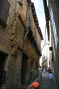 Old encorbling house with wood Le Vigan / FRANCE: 
