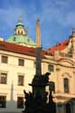 Statue in front of Saint-Nicolas' church Pragues in PRAGUES / Czech Republic: 