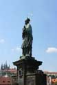 Saint John of Nepomuk 's statue Pragues in PRAGUES / Czech Republic: 