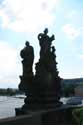 Saints Barbara, Margaret and Elizabeth 's statues Pragues in PRAGUES / Czech Republic: 