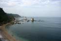 Vue de en dessus de Playa  Silencio Castaeras  CUDILLERO / Espagne: 