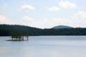 Shiroka Polyana Lake and dam Shiroka in BATAK / Bulgaria: 