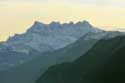 Vue lointaine sur Dents du Midi Chardonne / Suisse: 