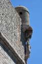 Statue Stephan of Saint under Turret of City Walls (Sveti Stjepan) Dubrovnik in Dubrovnic / CROATIA: 