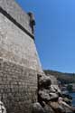 Beeld onder hoektoren stadsomwalling (Sveti Stjepan) Dubrovnik in Dubrovnic / KROATI: 