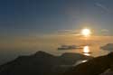 View and Sun Down Northwards Adriatic Sea Dubrovnik in Dubrovnic / CROATIA: 