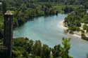 Zicht op Neretva rivier Pocitelj in Capljina / Boznie-Herzegovina: 