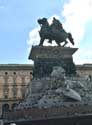 Ruiterstandbeeld Viktor Emmanuel II Milaan / Italië: 