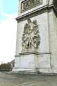 Arc de Triomphe Parijs in Paris / FRANKRIJK: 